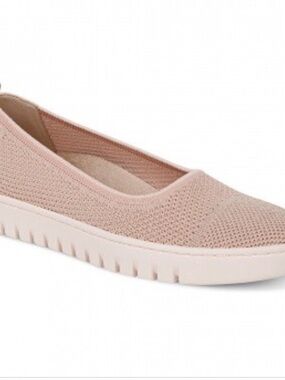Vionic Uptown Skimmer Knit Sandals Womens 9.5 Wide Pink Casual Comfy Retro NEW